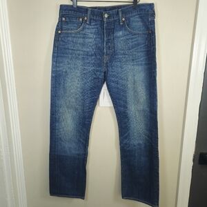 Levi's 501 Mens Jeans Medium Blue Wash Denim 34x30